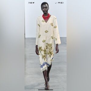 ZARA RAMIE PRINTED TUNIC MIDI MAXI DRESS ZW COLLECTION ref 3390/170 size XL